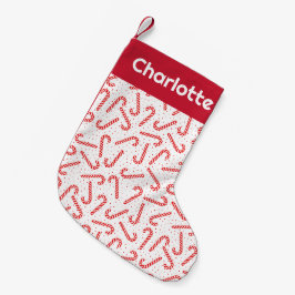 Calcetín Navideño Pequeño Candy Canes Design