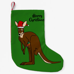 Calcetín Navideño Pequeño Canguro del navidad
