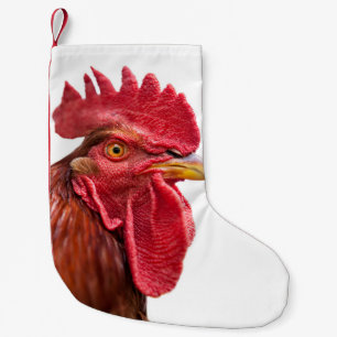 Calcetín Navideño Pequeño Cara del gallo