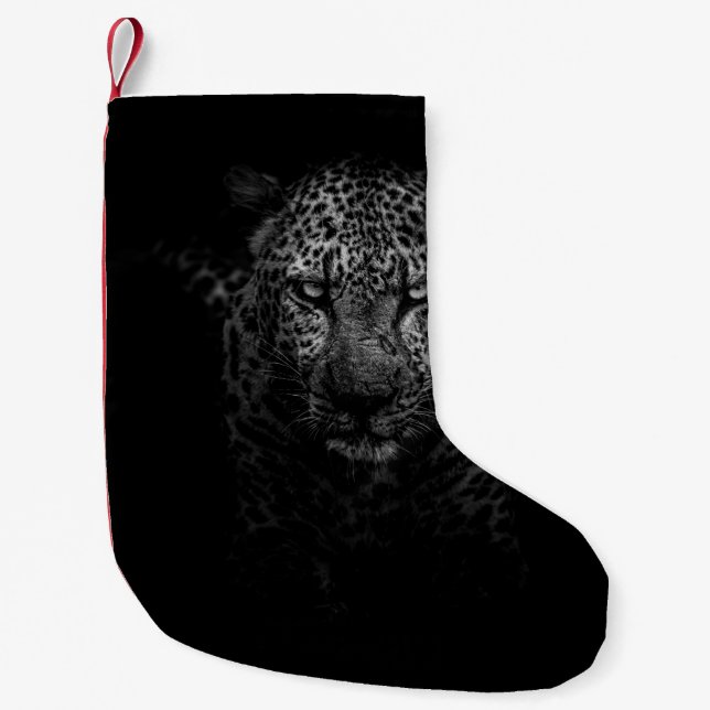 CALCETÍN NAVIDEÑO PEQUEÑO CARA LEOPARD (Anverso)