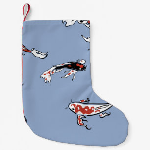 Calcetín Navideño Pequeño Carne de pez patrón koi koi carpa