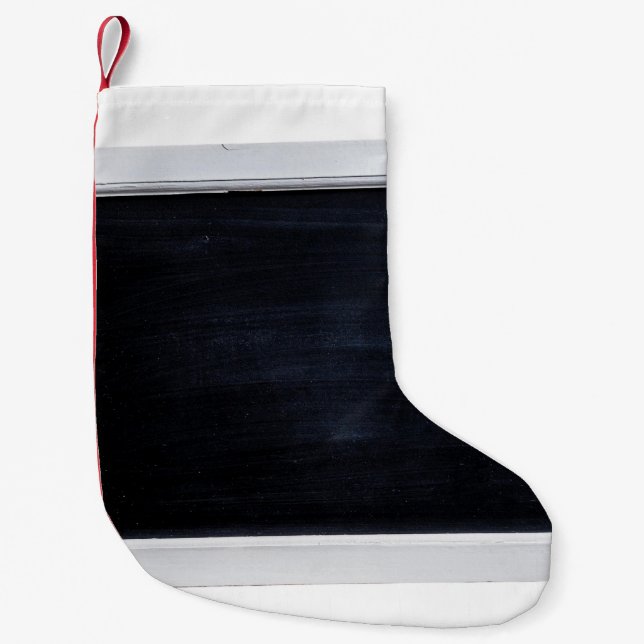 Calcetín Navideño Pequeño Cartel de la pizarra negra (Anverso)