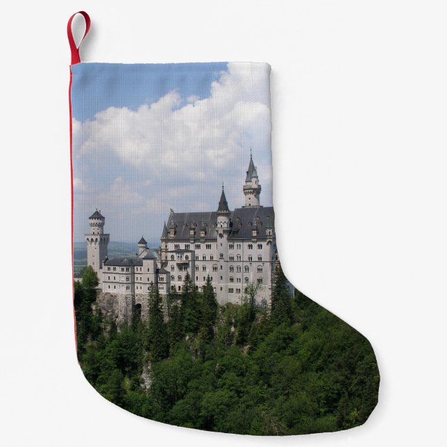 Calcetín Navideño Pequeño Castillo de Neuschwanstein (Anverso)
