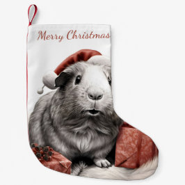 Calcetín Navideño Pequeño Cerdo de Santa Guinea