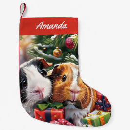 Calcetín Navideño Pequeño Cerdos de Guinea