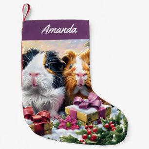 Calcetín Navideño Pequeño Cerdos de Guinea