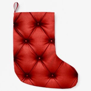 Calcetín Navideño Pequeño Cerrar la textura de fondo del capitel rojo escarl