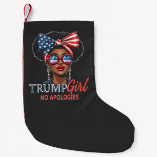Calcetín Navideño Pequeño Chica Trump Sin Disculpas Inaguración Chicas Poder