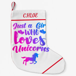 CALCETÍN NAVIDEÑO PEQUEÑO CHICAS / ALMACENAMIENTO DE NAVIDADES UNICORN