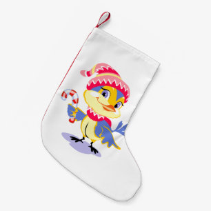 Calcetín Navideño Pequeño Chick de Personalizado Navidad lindo
