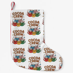 Calcetín Navideño Pequeño Chocolate Caliente Cocoa Crew Kawaii Navidad Xmas