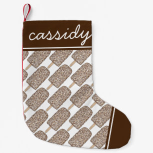 Calcetín Navideño Pequeño Chocolate Eclair Ice Cream Popsicle Junte