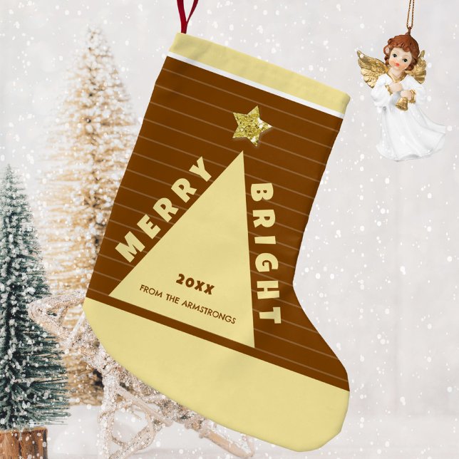 Calcetín Navideño Pequeño Chocolate Minimalist Christmas Tree Stocking (Chocolate Minimalist Christmas Tree Stocking ©Susanne Sachers - Sunny Mind 🌞)