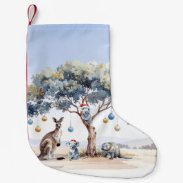 Calcetín Navideño Pequeño Christmas Kangaroo Koalas Platypus Gumtree Baubles