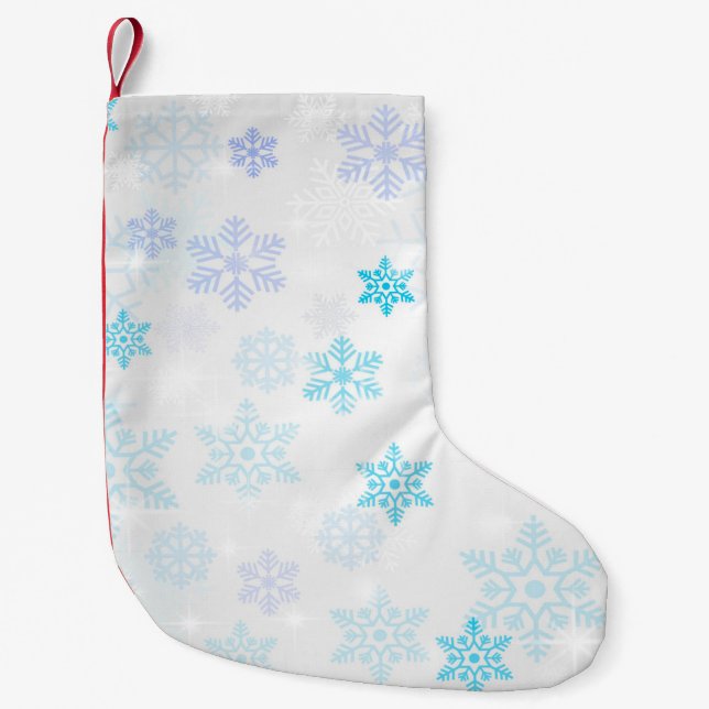 Calcetín Navideño Pequeño Christmas star background backdrop (Anverso)