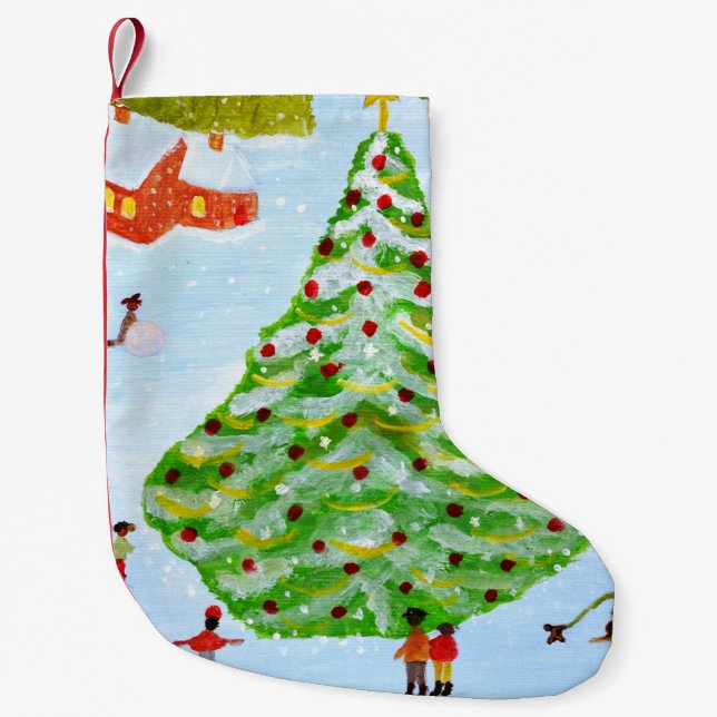 Calcetín Navideño Pequeño Christmas Tree  (Anverso)