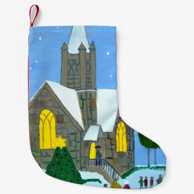 Calcetín Navideño Pequeño Church  (Anverso)
