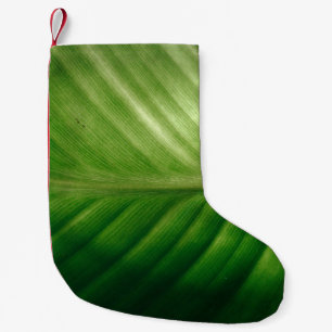 Calcetín Navideño Pequeño Cierre de la hoja verde