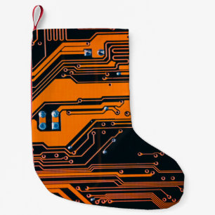 Calcetín Navideño Pequeño Circuit board. Electronic computer hardware techno