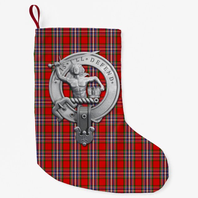 Calcetín Navideño Pequeño Clan MacFarlane Red Tartan (Anverso)