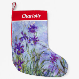 Calcetín Navideño Pequeño Claude Monet - Lilac Irises / Iris Mauves