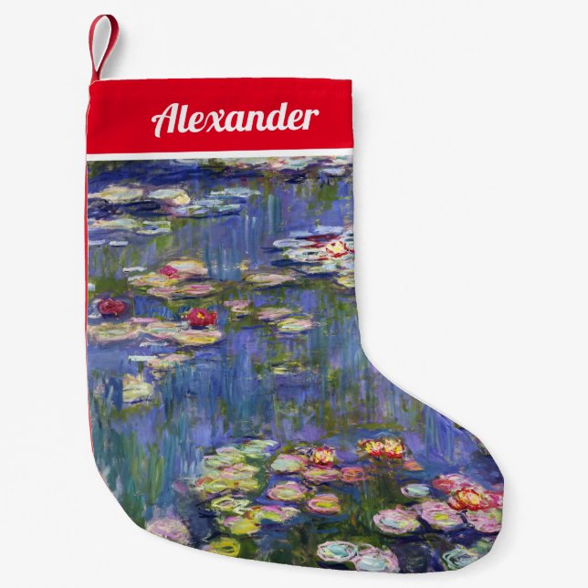 Calcetín Navideño Pequeño Claude Monet - Lilies de agua / Nympheas (Anverso)