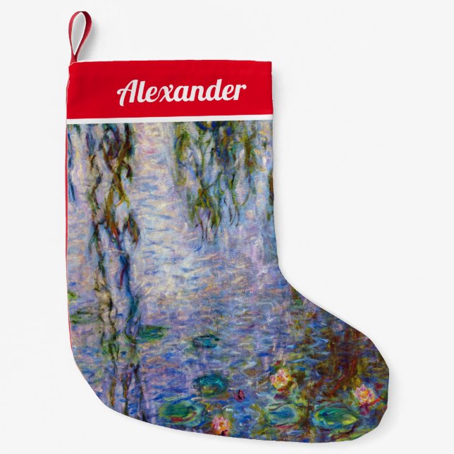Calcetín Navideño Pequeño Claude Monet - Water Lilies (Anverso)