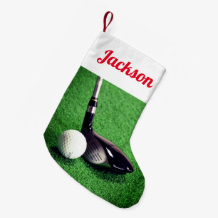 Calcetín Navideño Pequeño Club de golf y bolera de golf