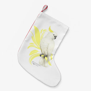 Calcetín Navideño Pequeño Cockatoo con crema de azufre