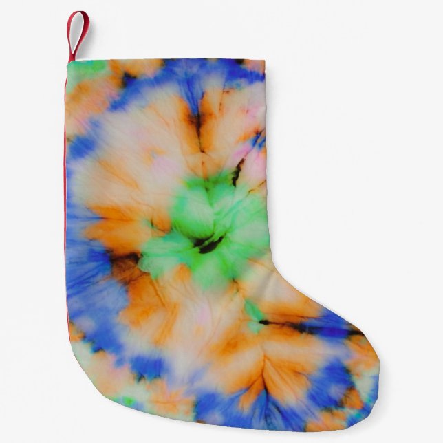 Calcetín Navideño Pequeño Colas negras, cosecha ondulada. (Anverso)