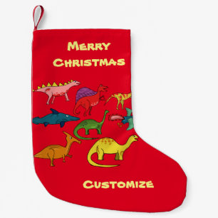 Calcetín Navideño Pequeño Colección de dinosaurios de Cuadros Thunder_Cove