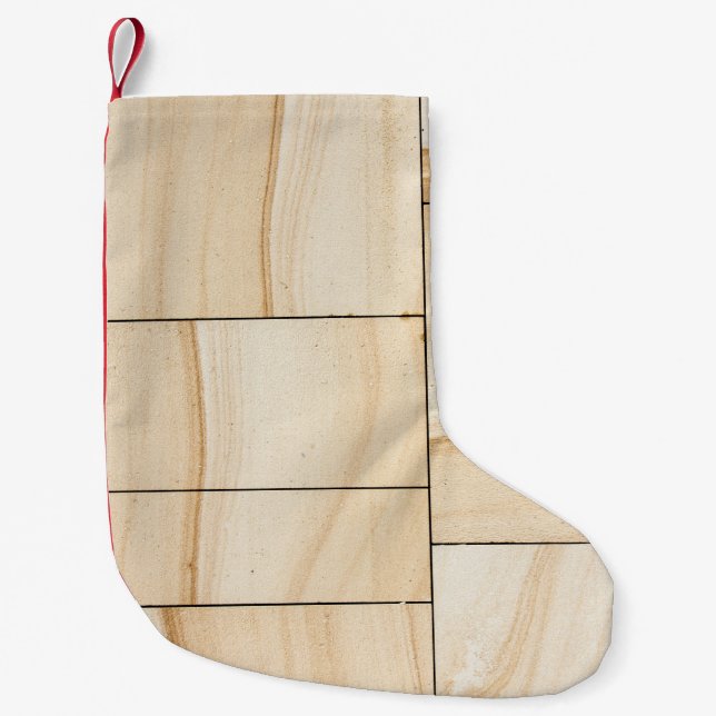 Calcetín Navideño Pequeño Collage de baldosas de cerámica marrón (Anverso)