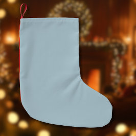 Calcetín Navideño Pequeño Color sólido azul pastel | Clásica | Elegante