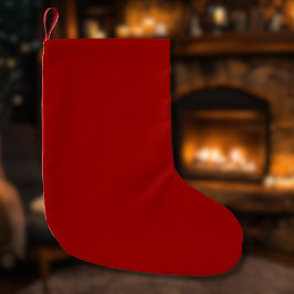 Calcetín Navideño Pequeño Color sólido rojo Crimson | Clásica | Elegante