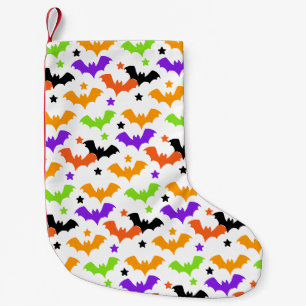 Calcetín Navideño Pequeño Colorida cortina de ducha de Bats de Halloween