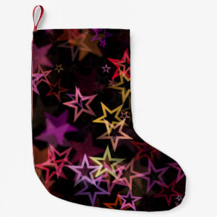 Calcetín Navideño Pequeño Colorous Stars Dance Whimsically
