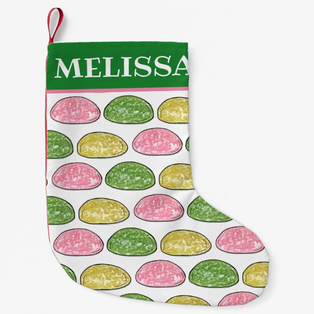 Calcetín Navideño Pequeño Comida japonesa de arroz de Año Nuevo Mochi (Anverso)