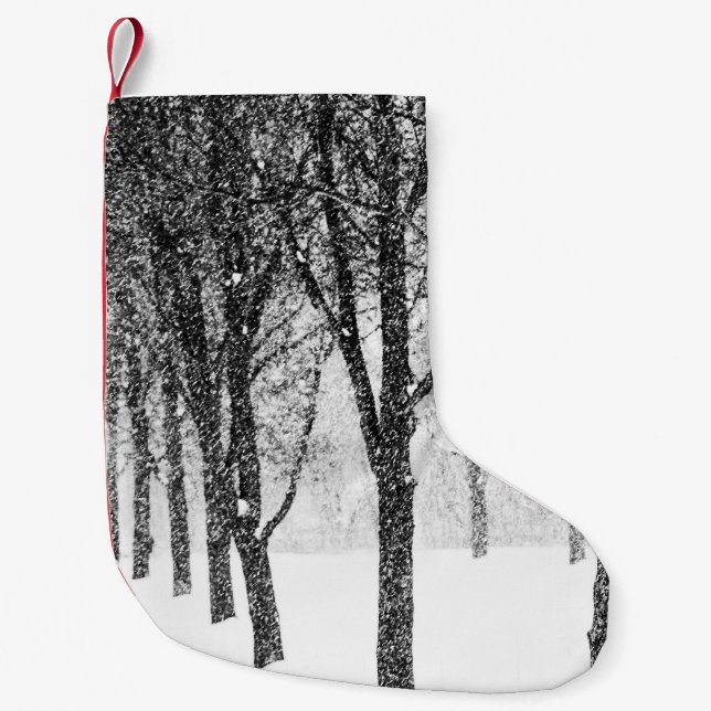 Calcetín Navideño Pequeño como si estuviera del lado de los árboles (Anverso)
