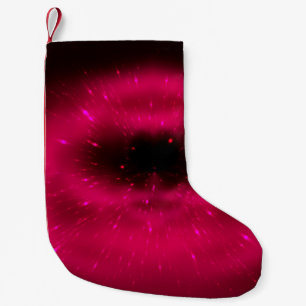 Calcetín Navideño Pequeño Composición fractal rosa abstracta. Explosión mági