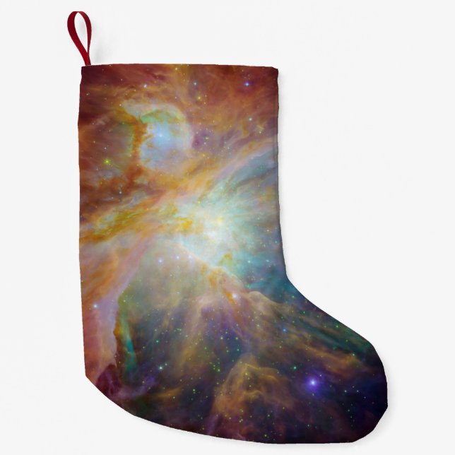 Calcetín Navideño Pequeño Compuesto de la nebulosa de Orión (Anverso)
