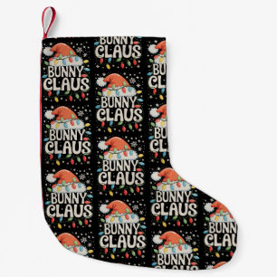 Calcetín Navideño Pequeño Conejo Claus Navidad Santa Navidad Festejo Familia