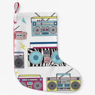 Calcetín Navideño Pequeño Conjunto de varios reproductores de cassette antig