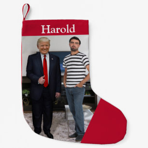 Calcetín Navideño Pequeño Conoció al presidente Donald Trump  Agregar la fo