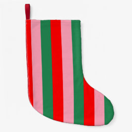 Calcetín Navideño Pequeño Contemporary Christmas Stripes 