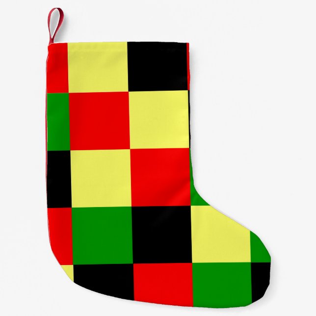 Calcetín Navideño Pequeño Controlado afrocéntrico (Anverso)