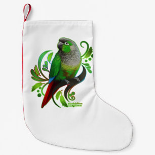 Calcetín Navideño Pequeño Conuro verde barato