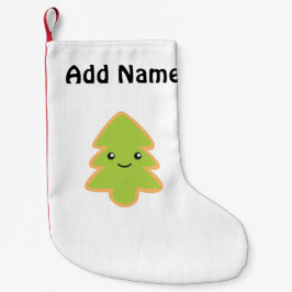 Calcetín Navideño Pequeño Cookie de árbol de Navidad