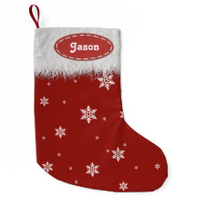 Copos de nieve y pieles blancos - medias de Navida