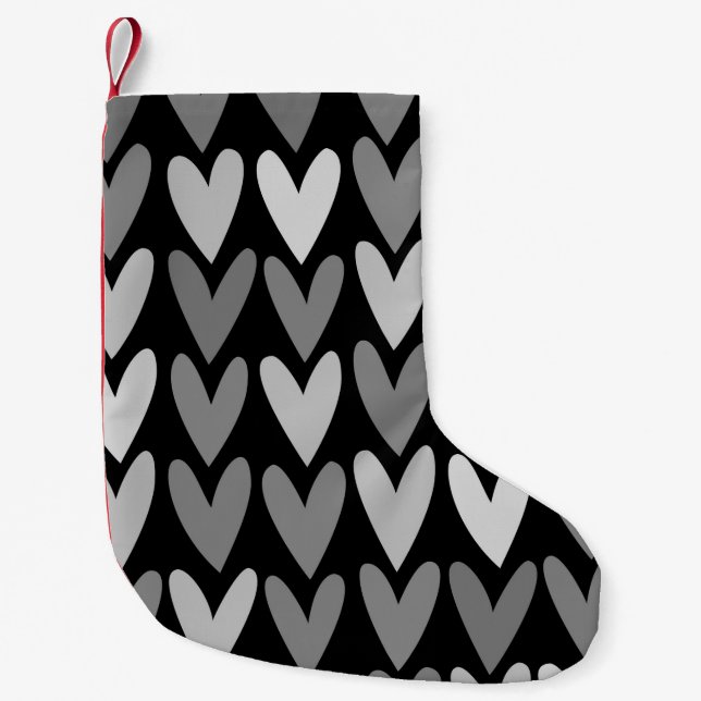 Calcetín Navideño Pequeño Corazones 4 (Anverso)