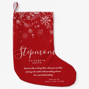 Calcetín Navideño Pequeño Cotas de Madrastra Personalizadas Fiesta de Copos 